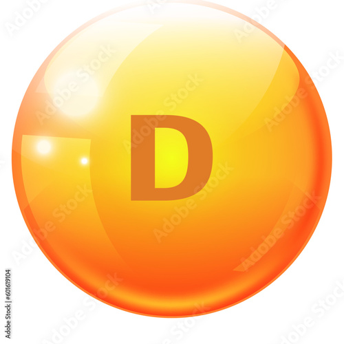 Vitamin icon. Multivitamin supplement. Vitamin D
