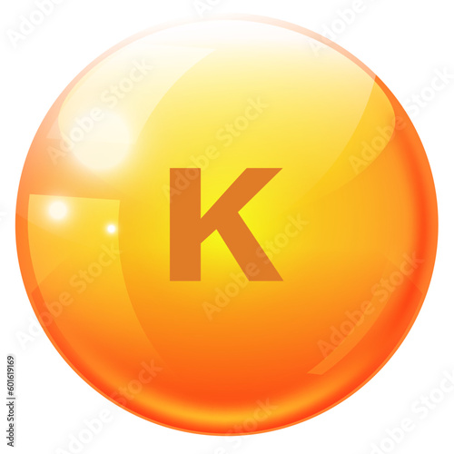 Vitamin icon. Multivitamin supplement. Vitamin K