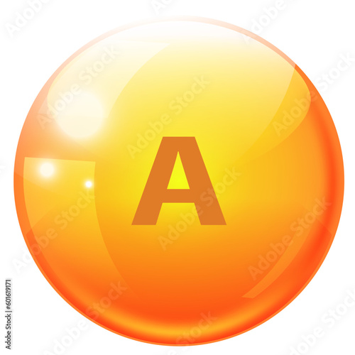 Vitamin icon. Multivitamin supplement. Vitamin A