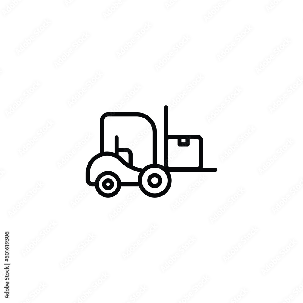 Forlift icon design with white background stock illustration