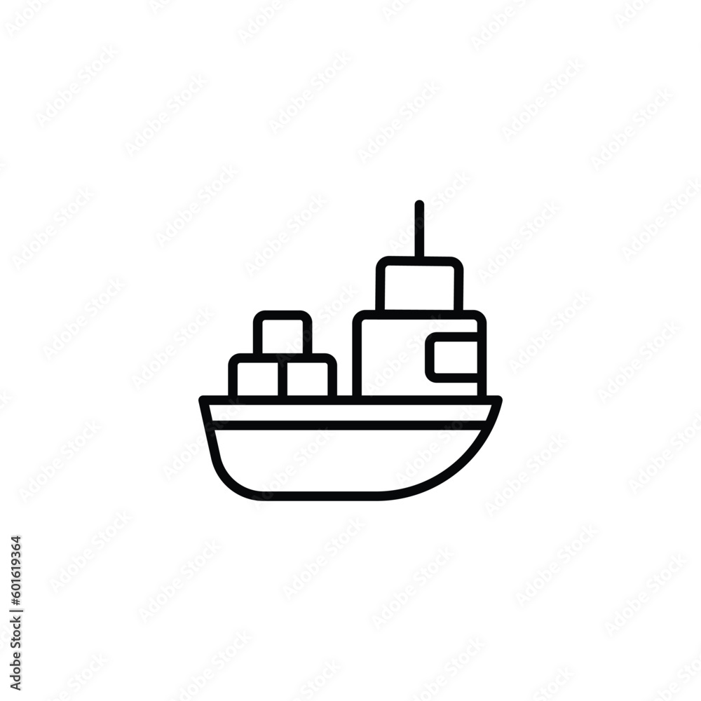 Ship Delivery icon design with white background stock illustration Ship Delivery icon design with white background stock illustration