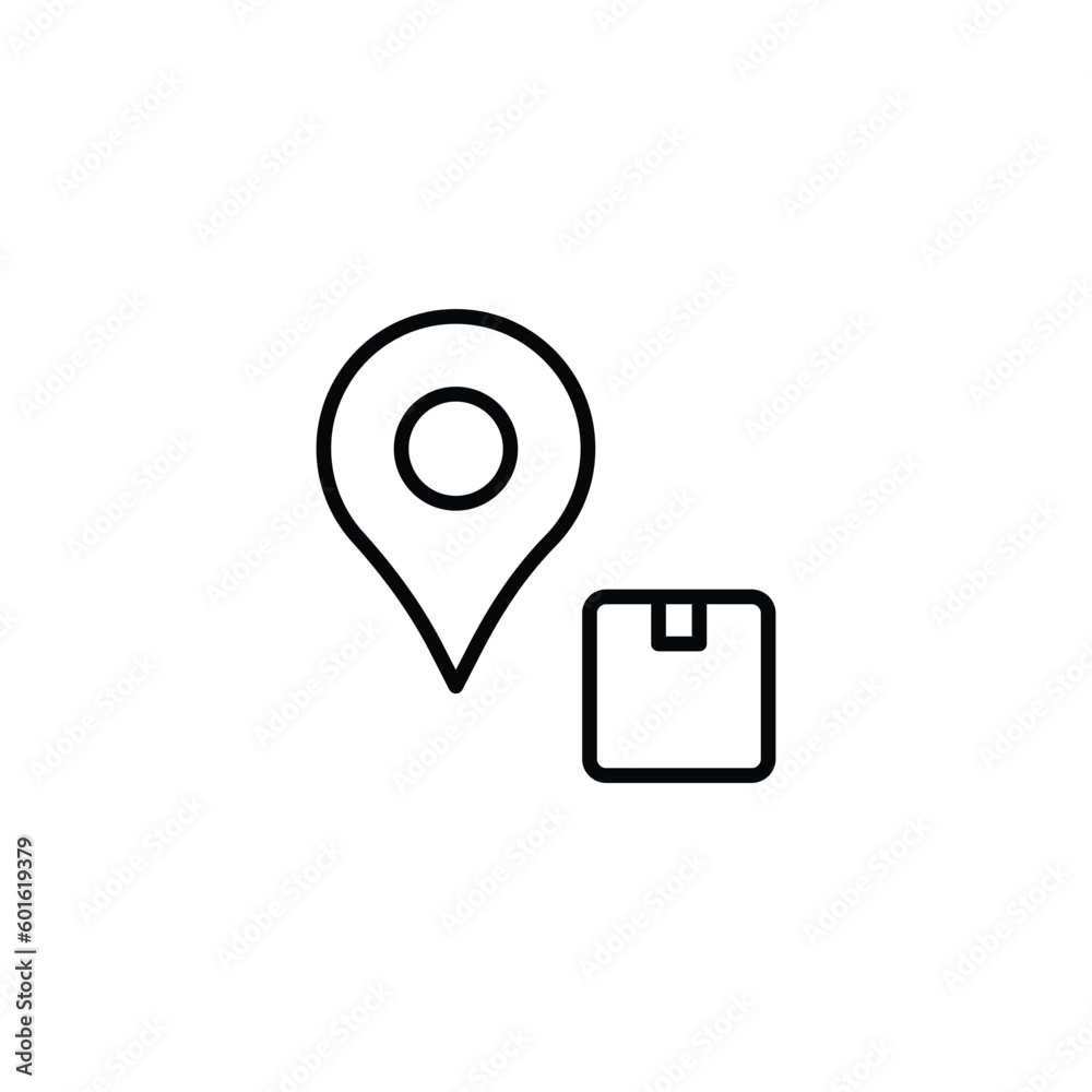 Location Pin icon design with white background stock illustration Location Pin icon design with white background stock illustration