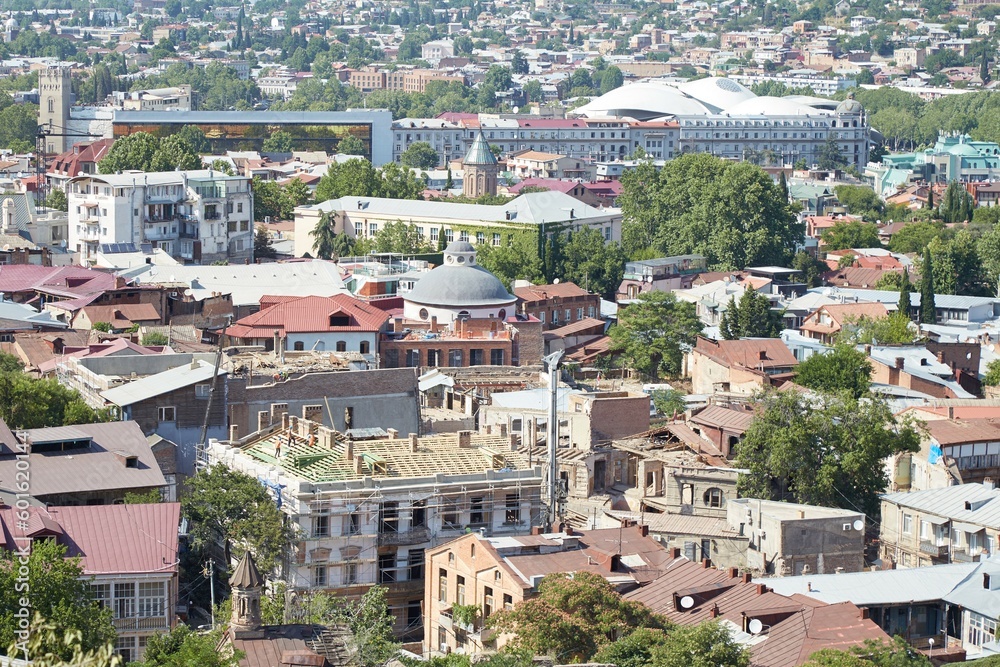Obraz premium Old Tbilisi, the historic district of Georgia's bustling capital city