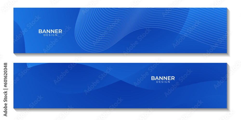 banners abstract blue wave modern background for business