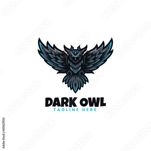 Dark Owl - Mascot & Esport logo template, All elements in this template are editable
