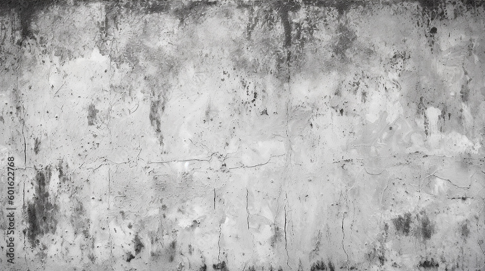 Fototapeta premium Old wall texture cement dirty gray with black background abstract grey and silver color design are light with white background.. Generative AI
