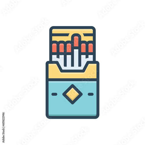 Color illustration icon for cigarettes 