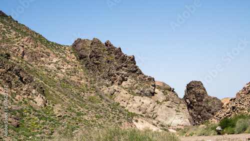 deserted hills. sandy rocks