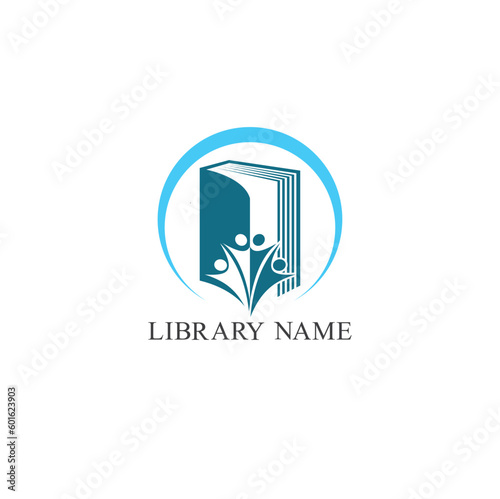 illustration of library, library icon, vector art.