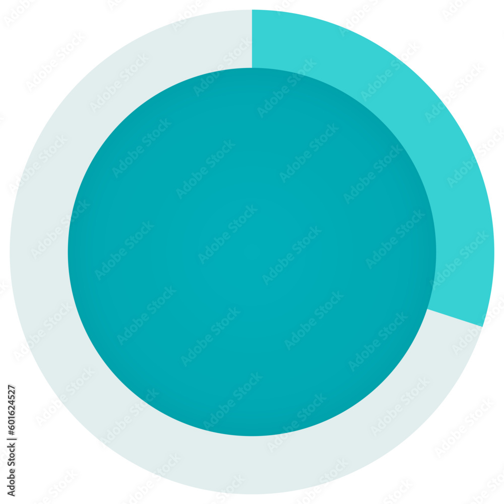 Infographic green doughnut pie chart element Infographic green doughnut pie chart element