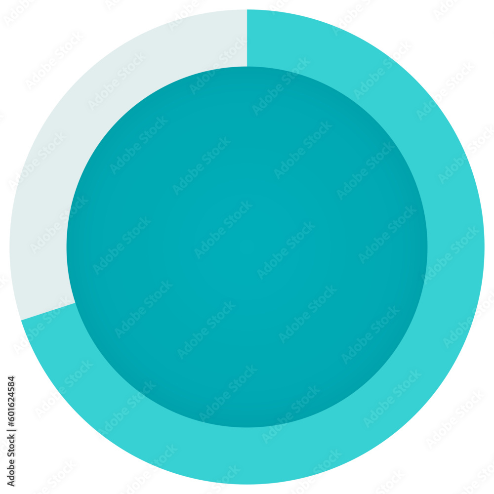 Infographic green doughnut pie chart element Infographic green doughnut pie chart element
