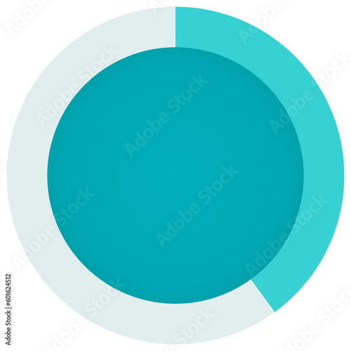 Infographic green doughnut pie chart element