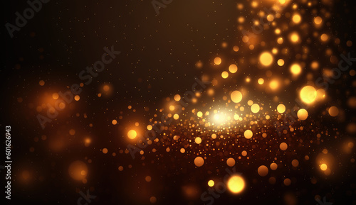 Abstract background with beautiful gold cicles. generative ai.