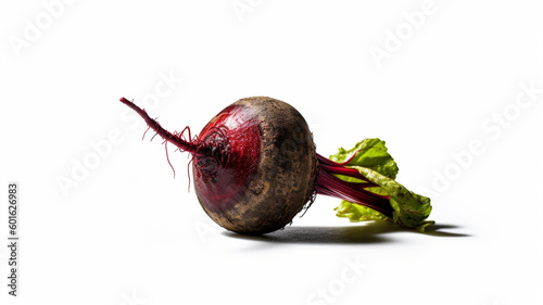 isolated white background photo of Beetroot. generative ai