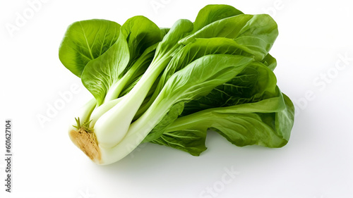isolated white background photo of Bok choy. generative ai