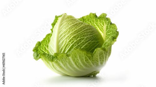 isolated white background photo of cabbage. generative ai