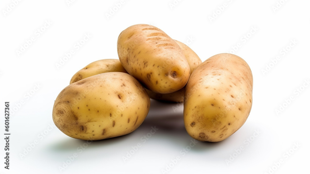 isolated white background photo of Potato. generative ai isolated white background photo of Potato. generative ai