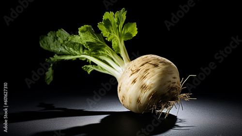 isolated white background photo of Elephant Yam. generative ai