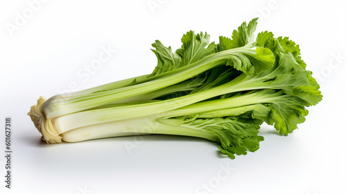 isolated white background photo of celery. generative ai