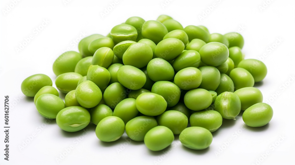 isolated white background photo of Green peas. generative ai isolated white background photo of Green peas. generative ai