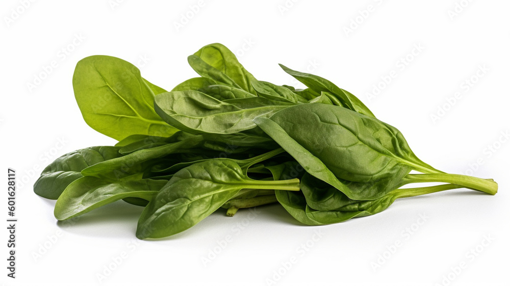 isolated white background photo of spinach. generative ai isolated white background photo of spinach. generative ai