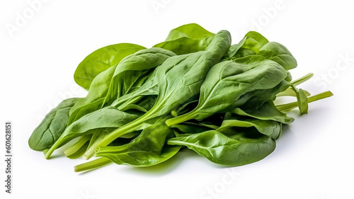 isolated white background photo of spinach. generative ai