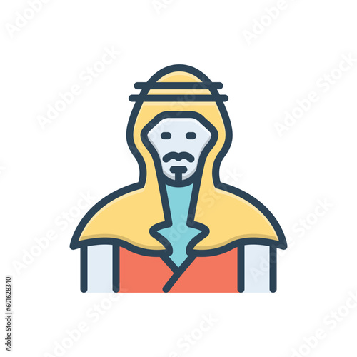 Color illustration icon for eastern 