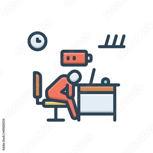 Color illustration icon for lack 