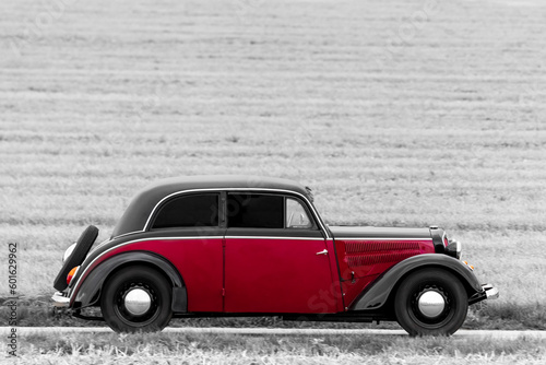 Retro style photo of a classic oldtimer vintage car of the 1930s - 1940s