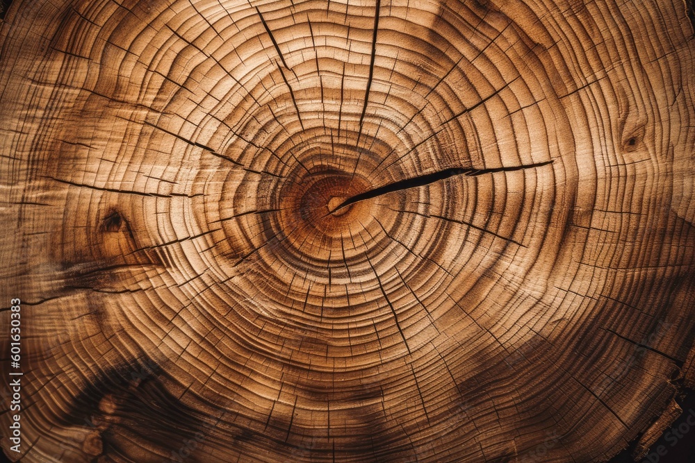 Wooden cut texture background. Rough surface. Empty color of brown surface on nature pattern desk board. Generative AI Wooden cut texture background. Rough surface. Empty color of brown surface on nature pattern desk board. Generative AI