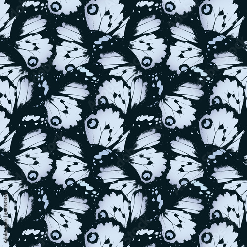 Butterflies surface pattern. Trendy seamless fashion print background for fabric, textile, design, banner, cover, web, wallpaper, wrapping paper, etc.
Editable and repeating vector illustration file.