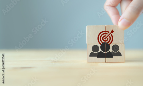 Obraz na plátne Target customer, buyer persona, marketing segmentation, job recruitment concept