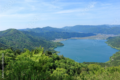 賤ケ岳からの余呉湖の眺め