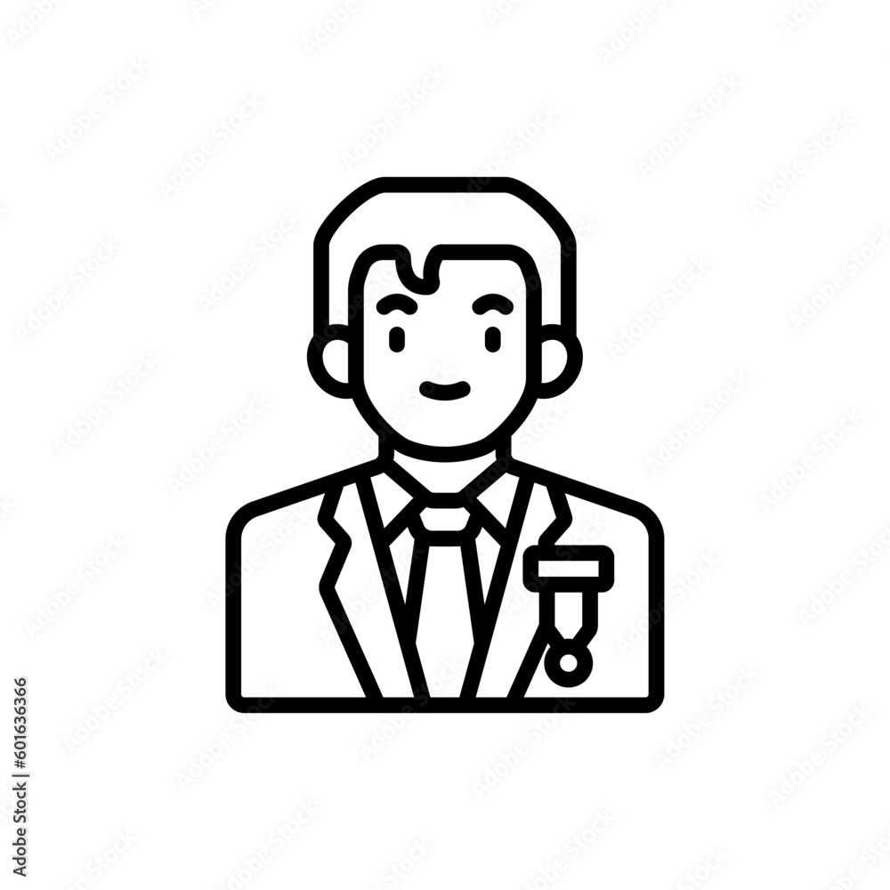 prime minister icon with badge with black color prime minister icon with badge with black color
