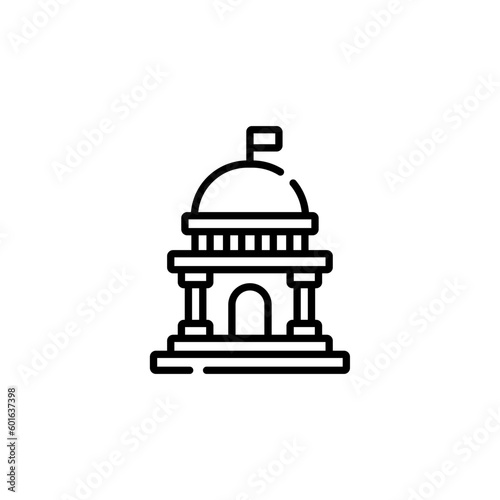 legislative building icon with black color