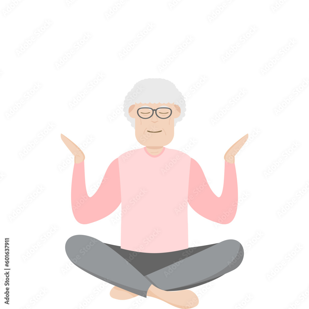 The Elderly People Old Man Glasses Yoga Pose Meditation Relaxed Body
The Elderly People Old Man Glasses Yoga Pose Meditation Relaxed Body