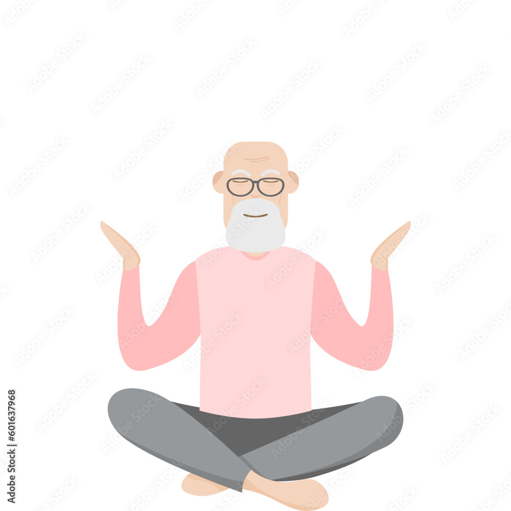 The Elderly People Old Man Glasses Yoga Pose Meditation Relaxed Body
The Elderly People Old Man Glasses Yoga Pose Meditation Relaxed Body