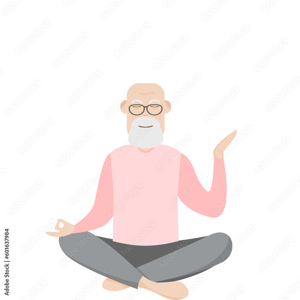 The Elderly People Old Man Glasses Yoga Pose Meditation Relaxed Body
The Elderly People Old Man Glasses Yoga Pose Meditation Relaxed Body