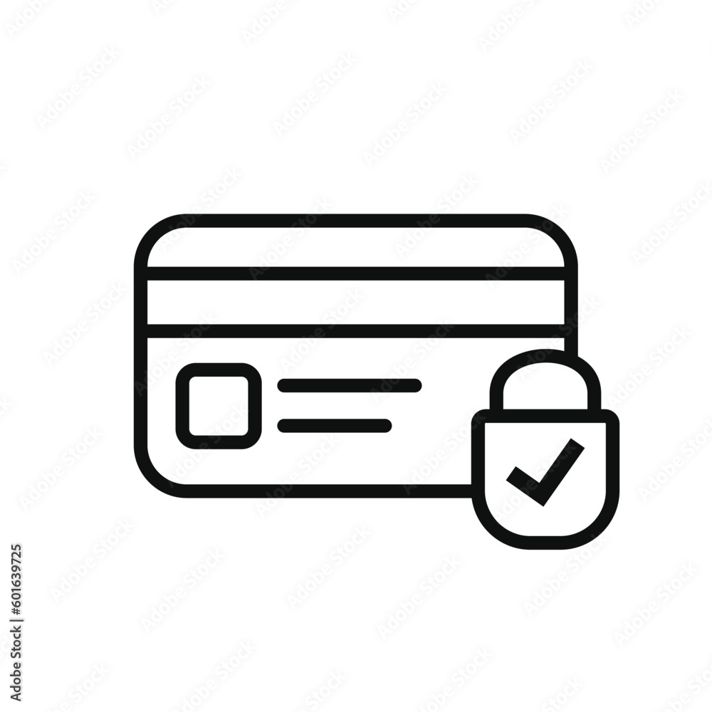 Secure payment icon isolated on white background Secure payment icon isolated on white background