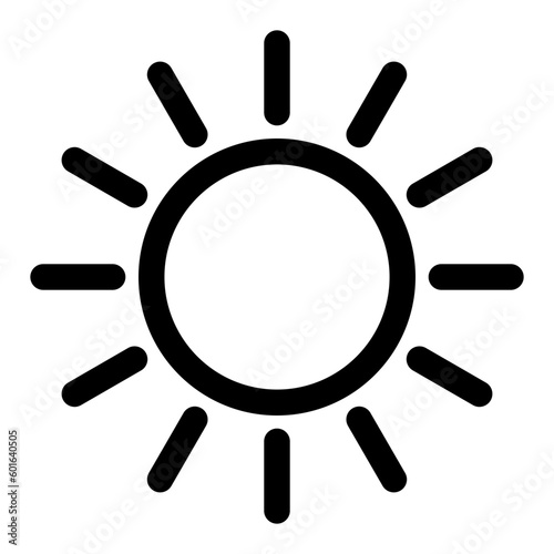 一日、太陽を表すラインスタイルのアイコン