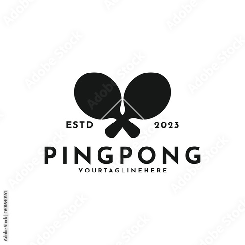 Creative logo design template ping pong