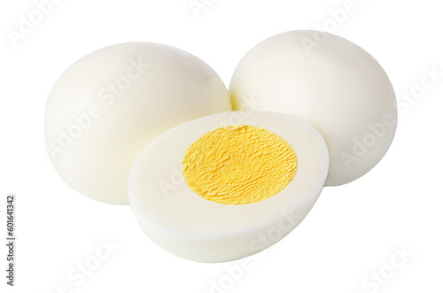 boiled egg Stainless pan on transparent background. png file