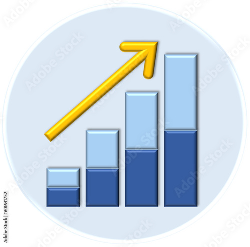 Grow up chart with blue circle background. 