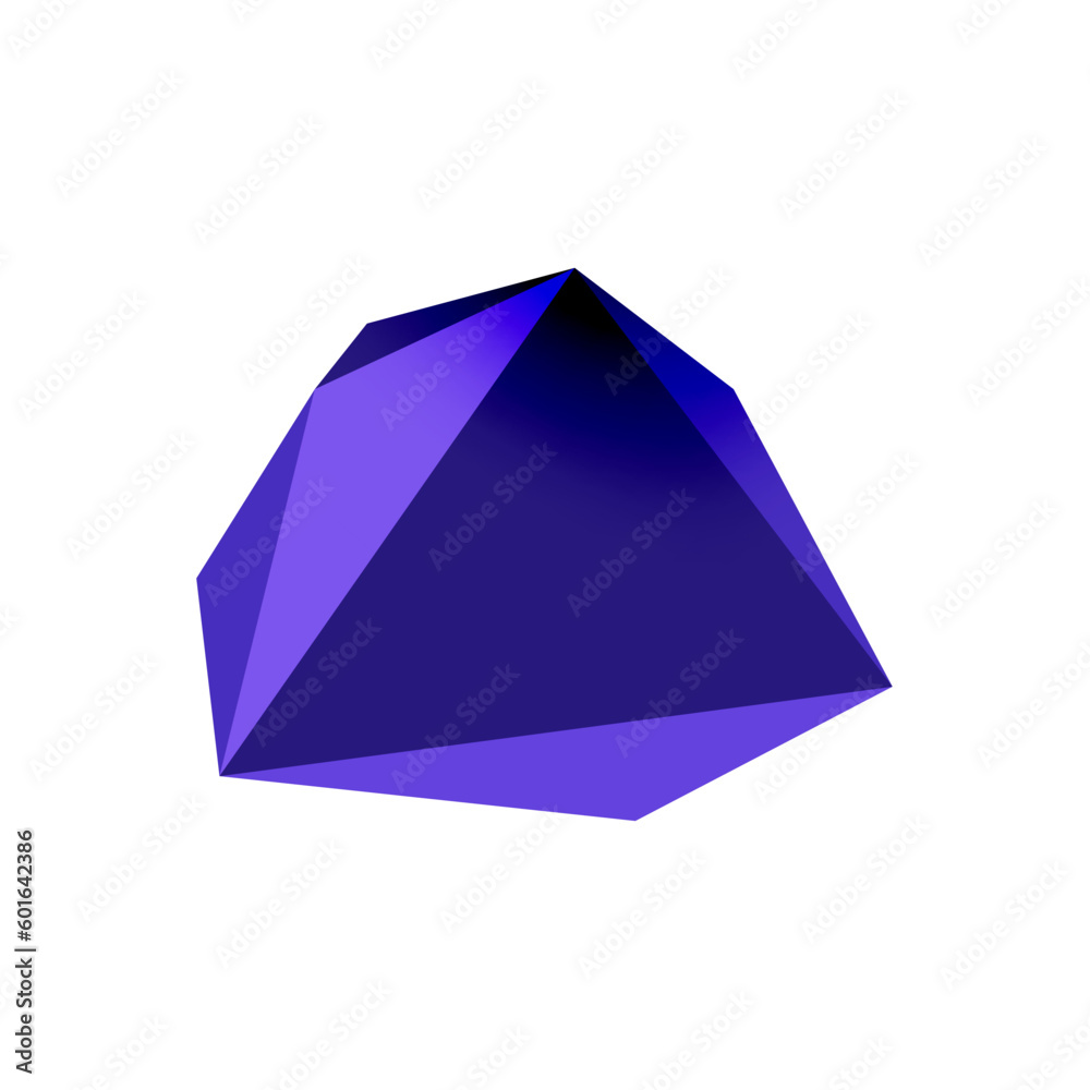 Abstract low poly stone design. Geometric 3d vector design element Abstract low poly stone design. Geometric 3d vector design element