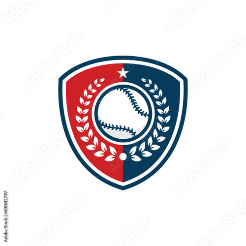Baseball logo design vector