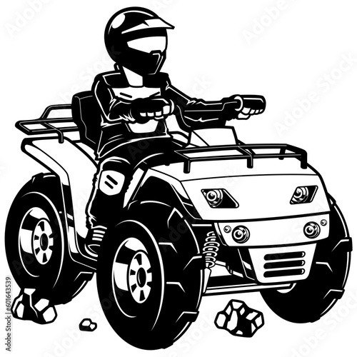 ATV Quad Bike Line Art