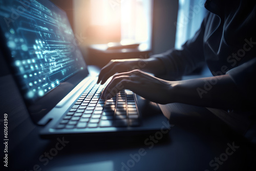 person typing keyboard on a laptop