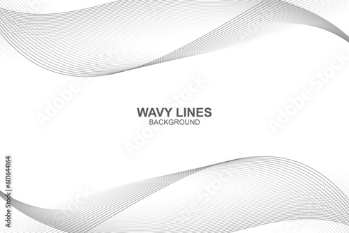 Abstract wavy lines background in vector design