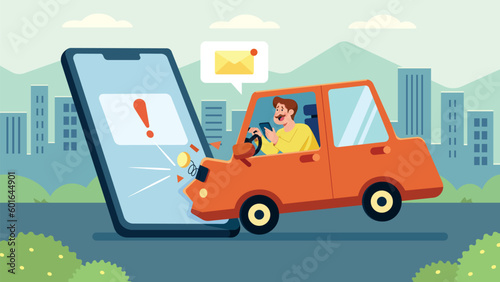 Car Crushing into Smartphone