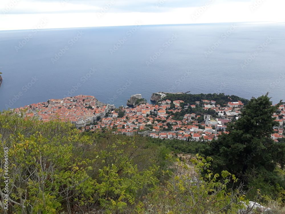 Panoramic view of the old city of Dubrovnik, Croatia